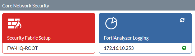 Screenshot z FortiGate firewall w emulatorze EVE-NG