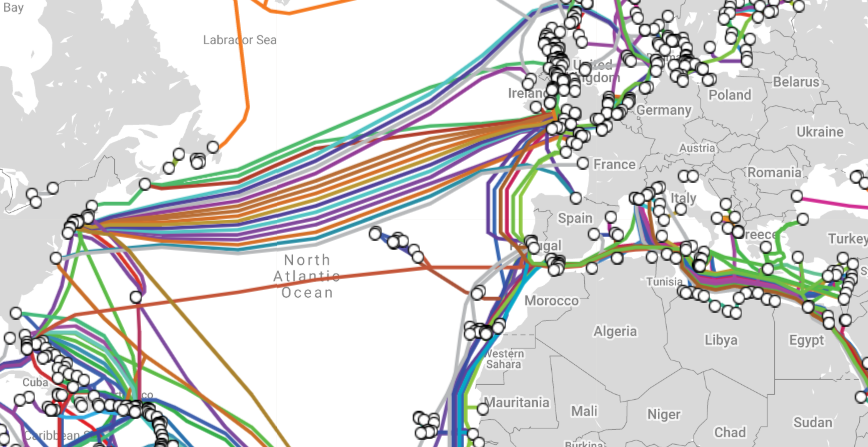Mapa podwodnych kabli światłowodowych – czy zastanawialiście się kiedyś jak to wszystko jest podłączone?